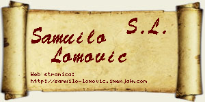 Samuilo Lomović vizit kartica